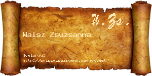 Waisz Zsuzsanna névjegykártya