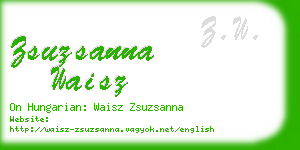 zsuzsanna waisz business card